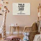 Boho Rectangular Banner Flag Wall Sign Decor for Home Office Classroom Dorm Apartment Living Room-Birthday Christmas Gift for Boy Girl Teen Friends Family-This Is a High Class Joint Act Accordingly