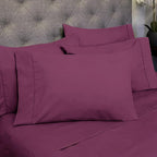 Cal King Size Bed Sheets - 6 Piece 1500 Supreme Collection Fine Brushed Microfiber Deep Pocket California King Sheet Set Bedding - 2 Extra Pillow Cases, Great Value, California King, Berry