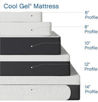 Cool Gel 10 Inch Twin Size Mattresses Memory Foam Medium Firm, Twin Memory Foam Mattress Cooling, Made in the USA, 10" Depth with Pressure Relief, CertiPUR-US Certified No Fiberglass, CoolGel Bed
