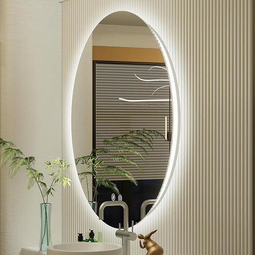 32 Inch Round LED Mirror for Bathroom, Backlit Vanity Round Bathroom Mirror with Lights, LED Lighted, Dimmable, Anti-Fog, Touch, 3000K/4500K/6000K