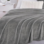 Walensee Big King Szie Fleece Blanket, Oversized Plush Throw, Giant Large Fuzzy Lightweight (King Size 108x90 Grey) Super Huge Soft Microfiber Blankets for Couch, Bed, Sofa, and Cozy for All Seasons