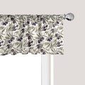 Ambesonne Olive Window Valance Pack of 2, Digitally Generated Hand Drawn Style Botanical Blossoms, Rod Pocket Curtain Valances for Kitchen Bedroom, 42" X 12", Quartz Taupe