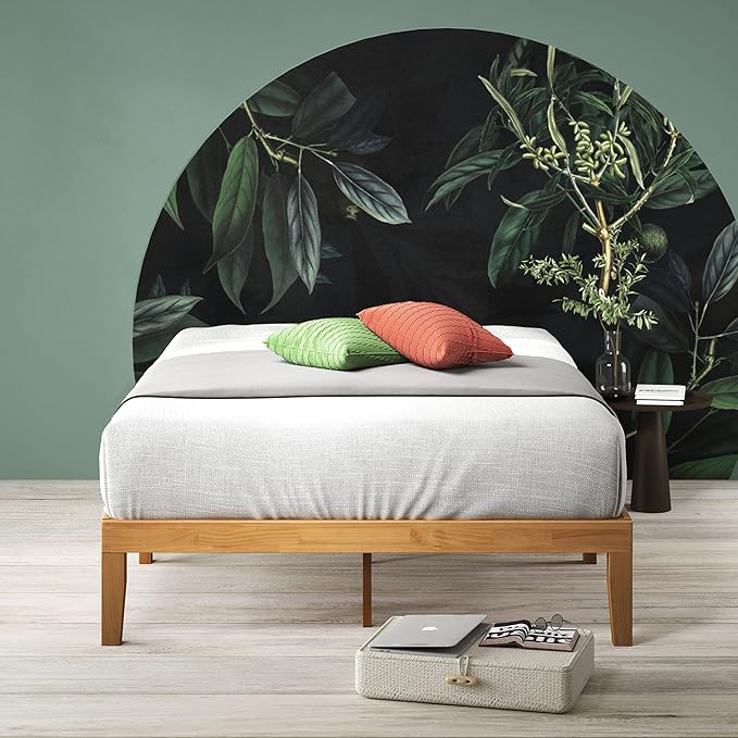 ZINUS Moiz Wood Platform Bed Frame, Wood Slat Support, No Box Spring Needed, Easy Assembly, Natural, Full