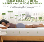 EGOHOME King Size Memory Foam Mattress, 12 Inch Bed Mattress in a Box with Cooling Green Tea Gel, Relieve Pressure with Medium Support, CertiPUR-US Certified, 80''L x 76''W, White