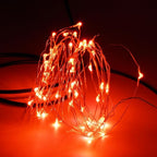 Karlling USB Plug in LED Fairy Lights,2 Packs of 50 LED Bulbs 16 Ft Silver Wire Waterproof Starry String Lights for Bedroom Patio Garden Party Wedding Commercial Lighting (Red)