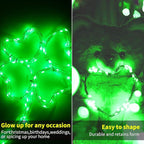 Brightown 12 Pack St. Patrick's Day LED Fairy Lights Battery Operated String Lights Waterproof Silver Wire 7 ft 20 LED Firefly Starry Moon Lights for DIY Wedding Party Bedroom Patio