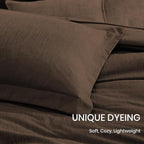 Monbix Full Size Comforter Set, Chocolate Brown Bedding Comforter for Full Size Bed Set Reversible, Bedding Sets Full 7 Pieces, Cationic Dyeing Bed in a Bag with Comforter, Sheets, Pillowcases & Shams