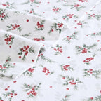 Laura Ashley - Flannel Sheets Queen Size, Anti-Pilling & Wrinkle Resistant Cotton, Touchably Soft for All-Season Comfort - Bed Sheets with Matching Pillowcases & Fitted Sheet (Berry Bright Red)