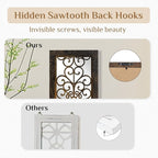 Farmhouse Wall Candle Holder Decor: Rustic Candle Sconces Set of Two for Pillar Candles - Brown Wooden Shelving for Fireplace Bathroom Hallway