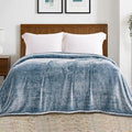 Exclusivo Mezcla Plush Fuzzy Fleece Bed Blanket King Size, Super Soft, Fluffy and Warm Blankets, Suitable for All Seasons (Mixed Teal, 90x104 Inches)