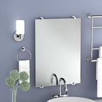 Gatco 1386C Latitude II Minimalist Bathroom Counter Top Vanity, 3x Magnification Makeup Mirror, 12.5" Height, Chrome