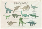 Dinosaurs Themed Rectangular Canvas Banner Flag Wall Sign Art Gift for Nursery Classroom Above Crib Bedroom Playroom Reading Room Wall Decor Baby Shower Kids Teen Birthday Christmas Gift
