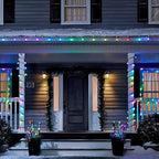 Dazzle Bright C9 Christmas String Lights, 100 LED 66 FT Waterproof Connectable Green Wire Fairy Lights, Christmas Lights for Indoor Outdoor Home Yard Xmas Tree House Decorations (Multi-Colored)