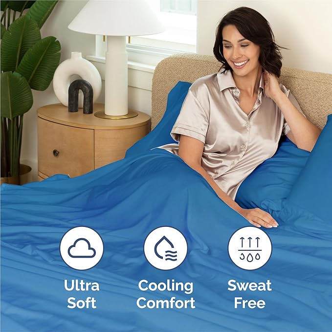 Full 6 Piece Sheet Set - Comfy Breathable & Cooling - Ultra-Soft Hotel Luxury Bedding Set with 8-16 Inch Deep Pockets - 1 Flat & 1 Fitted Sheet & 4 Pillowcases - Wrinkle Free & Easy Care - Royal Blue