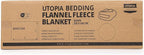 Utopia Bedding Fleece Blanket Queen Size White 300GSM Luxury Anti-Static Fuzzy Soft Microfiber Bed Blanket (90x90 Inch)