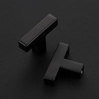 15 Pack Matte Black Cabinet Knobs - Kitchen Cabinet Knobs Black Cabinet Pulls for Kitchen Cabinet Drawer Stainless Steel Dresser Knobs for Cabinet Hardware 2in Length Single Hole Square