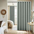 NICETOWN Sage Green Lower Noise Room Divider Curtain Screen Partitions, 1 Piece, W100 x L84, 100% Blackout Privacy Protection Wall Curtain, White Lined Insulated Window Treatment Panel