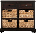 SAFAVIEH American Homes Collection Herman Brown Wicker Basket Storage Unit