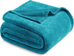 Exclusivo Mezcla Fleece Blanket Twin Size for Bed, Super Soft and Warm, All Season Use, Cozy, Plush, Lightweight, 90x66 Inches, Teal