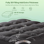 BEDLORE Full Size Mattress Topper Viscose Derived from Bamboo, Thick Pillow Top Mattress Pad with Stretchable Pockets for 6"-15" Mattress, Breathable Mattress Topper for Back Pain Relief(Dark Gray)