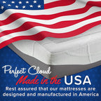 Perfect Cloud Made in The USA Elegance Plush Gel-Infused 12-inch Memory Foam Mattress - Pressure Relieving - Bed-in-a-Box (Queen)