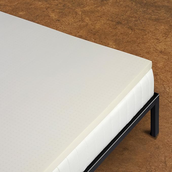 Pure Green Natural Latex Mattress Topper w/Jersey Cover - Medium Firmness - 2 Inch - Cal King Size (GOTS Certified Organic)