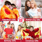 Jorbest Pizza Blanket Adult Size 90 Inches Birthday Gifts for Women Men Mom, Food Blanket Funny Gifts for Girlfriend Boyfriend, 285 GSM Soft Flannel Pizza Throw Blanket for Adult Kids (Red)