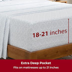 Mellanni Extra Deep Twin Sheets - 3 PC Iconic Collection Bedding - Hotel Luxury, Ultra Soft, Cooling Bed Sheets - Wrinkle, Fade, Stain Resistant (Twin, Laced Sky Blue)