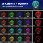 AZIMOM 3D Illusion Lamp Basketball Lamp Decor 16Colors Changing Basketball Shape Night Light Smart Touch Sensor Remote Control Bedside Lamps Home Decoration for Kids Boys & Girls Women Birthday Gifts