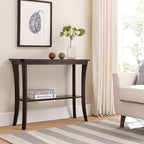 Leick Home Boa Console Table, Solid Wood, Bottom Display Shelf, Narrow Depth, Easy-Assembly, For Living Room/Hallway, Chocolate Cherry, 38.0 in. W x 14.0 in. D x 30.0 in. H, 10332