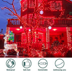 Hopolon Red Christmas Mini String Lights 2 Set 50Count 13Feet Incandescent Bulb Mini String Lights Waterproof for Indoor Outdoor Christmas Tree Garland Birthday Wedding Party Festival Decor,Red