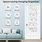 Clastyle Animals Over The Door Organizer Star Nursery Hanging Storage Organizer for Kids Clothes Diaper Toy Closet Door Hanging Shelf Storage for Bedroom Bathroom Pantry, Bear, 5-Tier