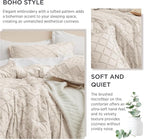 Bedsure King Comforter Set - Beige Comforter, Boho Tufted Shabby Chic Bedding for Kids, 3 Pieces Vintage Farmhouse Bed Set for All Seasons, Fluffy Soft Bedding with 2 Pillow Shams