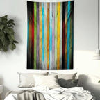 Lunarable Colorful Tapestry, Vertical Wood Planks in Carpentry Oak Timber Rustic Country, Fabric Wall Hanging Decor for Bedroom Living Room Dorm, 23" X 28", Brown