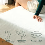 ZINUS 12 Inch Queen Green Tea Memory Foam Mattress [New Version], Fiberglass free, Medium Firm Feel, Zoned Pressure Relief, Certified Safe Foams & Fabric, Mattress in A Box