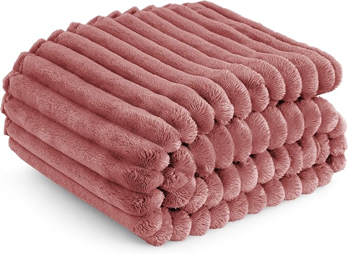 Bedsure GentleSoft Dusty Pink Twin XL Blanket for Bed - Cozy Soft Blankets for Women, Cute Small Fleece Throws for Girls, Birthday Gifts for Women Decor Gifts for Mom, 66x90 Inches
