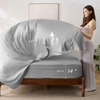 Bedsure Oversized Queen Comforter Set - 7 Pieces Reversible Navy Bedding, Oversized Queen Size Bed Set for All Seasons, Bed in a Bag with Down Alternative Comforter, Sheets, Pillowcases & Shams