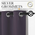 NICETOWN Greyish Purple Blackout Curtains 86 inches Length for Living Room, 2 Panels, 55" Wide, Thermal Insulated Long Drapes for Large Window