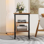VECELO Modern Nightstands X-Design Side End Table Night Stand with Storage Shelf for Bedroom,Living Room,