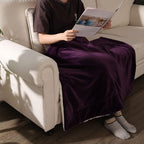 NANPIPER Baby Sherpa Blanket,Warm Toddler Throw Blanket,Soft Newborn Fleece Blanket for Winter (Purple,30x40 inches)