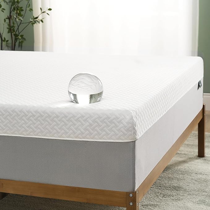 ZINUS 10 Inch Green Tea Essential Memory Foam Mattress [New Version], Full, Fiberglass Free, Medium Feel, Breathable Airflow Memory Foam, Certified Safe Foams & Fabric, Mattress in A Box