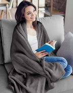 Utopia Bedding Grey 300GSM Fleece Blanket (Queen Size - 90x90 Inch) Luxury Soft Bed Blanket (Bulk Pack of 9)