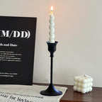 12PCS Black Candlestick Holders Taper Metal Candle Holder for Vintage Candlestick Black Candelabra Candle Holder Thanksgiving Day Christmas Dinning Fireplace Home Decor.