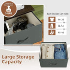 Somdot Dresser for Bedroom with 5 Drawers, Storage Organizer Chest of Drawers with Removable Fabric Bins for Closet Bedside Living Room Laundry Entryway Hallway, Charcoal Grey