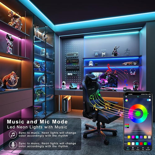 300FT Led Lights for Bedroom, Color Changing RGB Led Strip Lights Indoor, Remote and App Control Led Light Strip Music Sync , DIY Fancy Led lights for Room Home Decor Ambient Lighting (3*100FT)