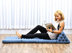 Leewadee - Comfortable Japanese Floor Mattress - Thai Floor Bed with Triangle Cushion - Futon Mattress - Thai Massage Mat, 67 x 21 inches, Anthracite, Kapok Filling