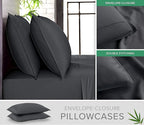 Twin XL Sheets by Pure Bamboo, Genuine 100% Organic Viscose Derived from Bamboo Bed Sheet Set, Luxuriously Soft & Cooling, Double Stitching, Lifetime Quality Promise (Twin XL, Charcoal)
