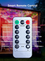 Fairy Lights Plug in, 33FT 100LEDs USB Twinkle Lights with Timer and Remote, Starry String Lights 8 Modes for Wreath Wedding Party Indoor Christmas Decoration, Multicolor