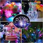 ZGWJ 50 Pack Fairy Lights Battery Operated, 7ft 20 Mini LED Fairy String Lights Silver Wire 3 Modes for DIY, Parties, Wedding, Bedroom, Halloween Christmas Decoration Multicolor