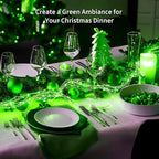 JMEXSUSS 4 Pack 50 LED Green Fairy Lights Battery Operated: 16.1ft Christmas Fairy Lights Indoor Outdoor Waterproof for Bedroom Garden Party Decorations